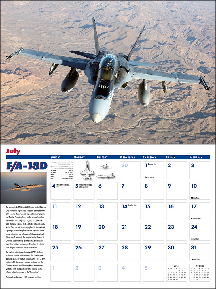 Aviation Photography Calendars Military Airplane Calendars